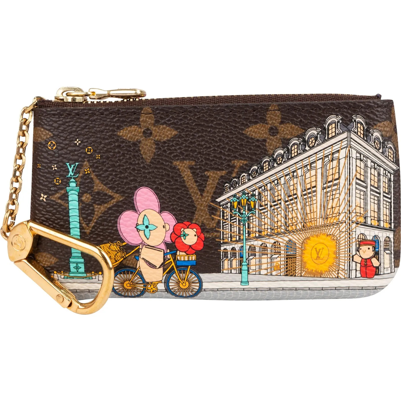 Louis Vuitton Monogram Limited Illustre Vivienne Holiday Paris Vendome Schlüßeletui
